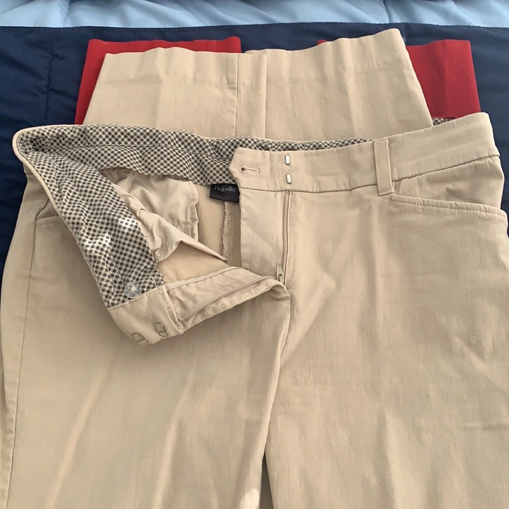 Rafaella khaki slacks, size 10 stretch ankle